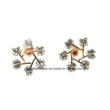 Diseño especial y venta de plata 925 joyas de moda flor de nieve copo de nieve de diseño Stud Earrings Regalos del día de San Valentín para la niña E6340